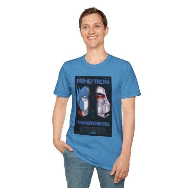 Face/Off × Transformers Movie Poster T‑Shirt | Unisex Softstyle Shirt for 90s Sci‑Fi & 80s Cartoon Fans - Image 18