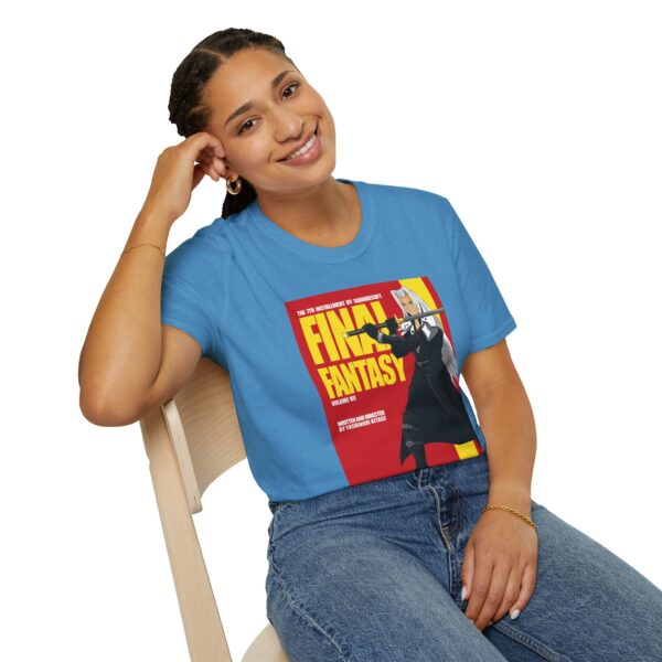 Final Fantasy VII × Kill Bill Vol 2 Movie Poster T-Shirt | Unisex Softstyle Shirt for FF7 & Tarantino Fans - Image 23