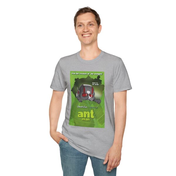 Ant-Man x A Bug’s Life Movie Poster T-Shirt (Parody Mashup) | Unisex Softstyle Shirt for Marvel & Pixar Fans - Image 11