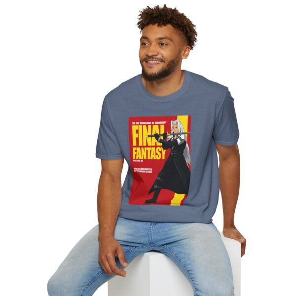 Final Fantasy VII × Kill Bill Vol 2 Movie Poster T-Shirt | Unisex Softstyle Shirt for FF7 & Tarantino Fans - Image 36