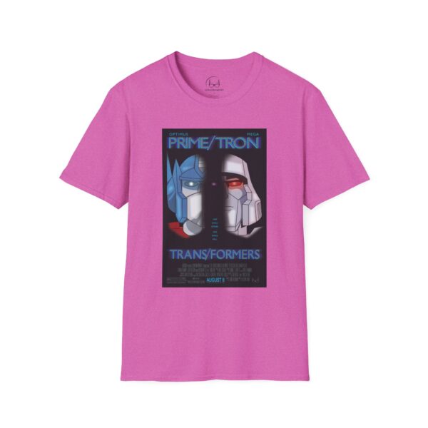 Face/Off × Transformers Movie Poster T‑Shirt | Unisex Softstyle Shirt for 90s Sci‑Fi & 80s Cartoon Fans - Image 49
