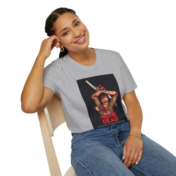 The Walking Dead x The Evil Dead Movie Poster T-Shirt | Unisex Softstyle Shirt for Horror & Zombie Apocalypse Fans - Image 16