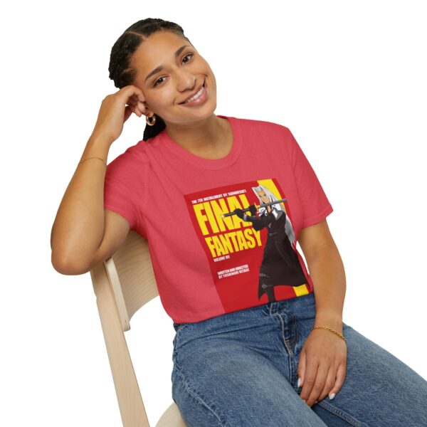 Final Fantasy VII × Kill Bill Vol 2 Movie Poster T-Shirt | Unisex Softstyle Shirt for FF7 & Tarantino Fans - Image 51