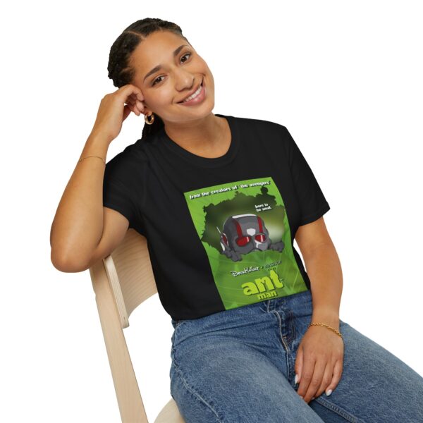 Ant-Man x A Bug’s Life Movie Poster T-Shirt (Parody Mashup) | Unisex Softstyle Shirt for Marvel & Pixar Fans - Image 4