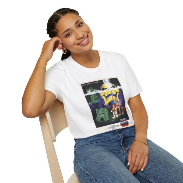 He‑Man x Star Wars Mashup Retro Poster Tee | Unisex Softstyle Graphic Shirt for Sci‑Fi & 80s Cartoon Fans - Image 15