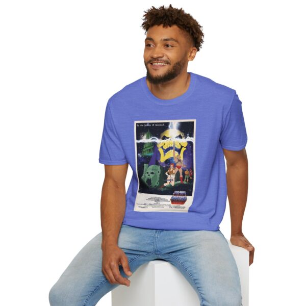 He‑Man x Star Wars Mashup Retro Poster Tee | Unisex Softstyle Graphic Shirt for Sci‑Fi & 80s Cartoon Fans - Image 32