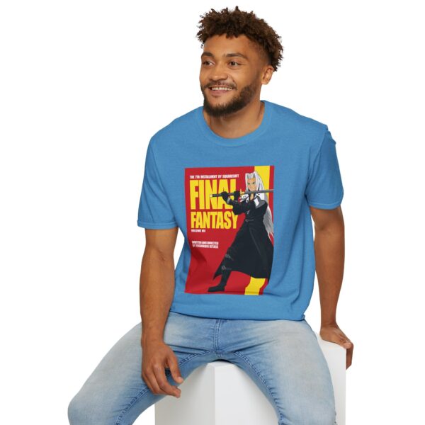 Final Fantasy VII × Kill Bill Vol 2 Movie Poster T-Shirt | Unisex Softstyle Shirt for FF7 & Tarantino Fans - Image 24