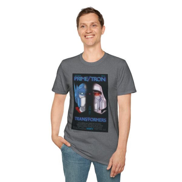 Face/Off × Transformers Movie Poster T‑Shirt | Unisex Softstyle Shirt for 90s Sci‑Fi & 80s Cartoon Fans - Image 14