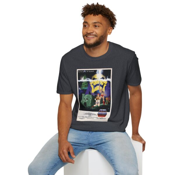 He‑Man x Star Wars Mashup Retro Poster Tee | Unisex Softstyle Graphic Shirt for Sci‑Fi & 80s Cartoon Fans - Image 52