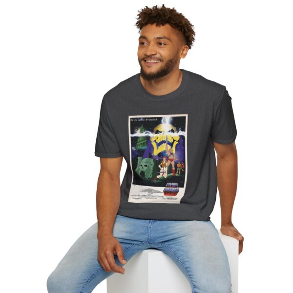 He‑Man x Star Wars Mashup Retro Poster Tee | Unisex Softstyle Graphic Shirt for Sci‑Fi & 80s Cartoon Fans - Image 8