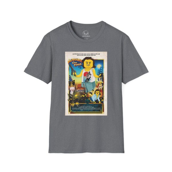 Big Trouble in Lego China Movie Poster T‑Shirt | Retro Movie Poster Mashup for Cult Classic & Lego Fans - Image 13