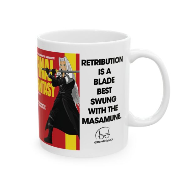 Final Fantasy VII × Kill Bill Ceramic Coffee Mug | Cloud Strife & Sephiroth Pop Culture Mashup Cup for Gamers & Movie Fans - Image 6