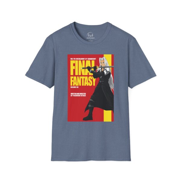Final Fantasy VII × Kill Bill Vol 2 Movie Poster T-Shirt | Unisex Softstyle Shirt for FF7 & Tarantino Fans - Image 33