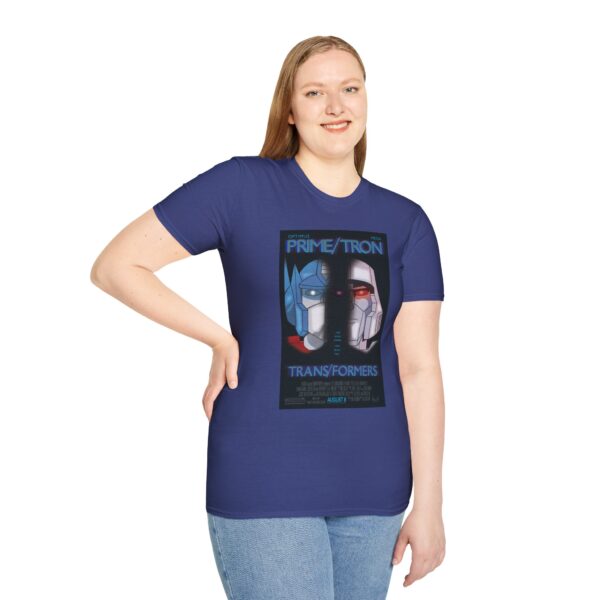 Face/Off × Transformers Movie Poster T‑Shirt | Unisex Softstyle Shirt for 90s Sci‑Fi & 80s Cartoon Fans - Image 35