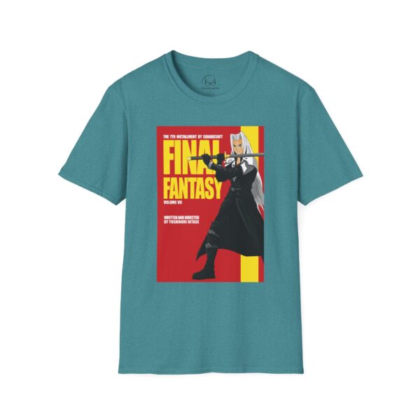 Final Fantasy VII × Kill Bill Vol 2 Movie Poster T-Shirt | Unisex Softstyle Shirt for FF7 & Tarantino Fans - Image 17