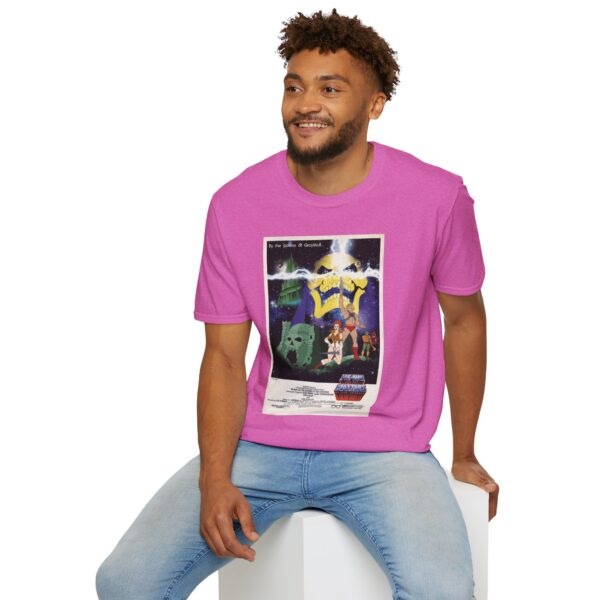 He‑Man x Star Wars Mashup Retro Poster Tee | Unisex Softstyle Graphic Shirt for Sci‑Fi & 80s Cartoon Fans - Image 48