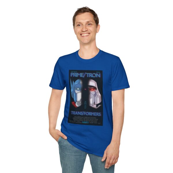 Face/Off × Transformers Movie Poster T‑Shirt | Unisex Softstyle Shirt for 90s Sci‑Fi & 80s Cartoon Fans - Image 30