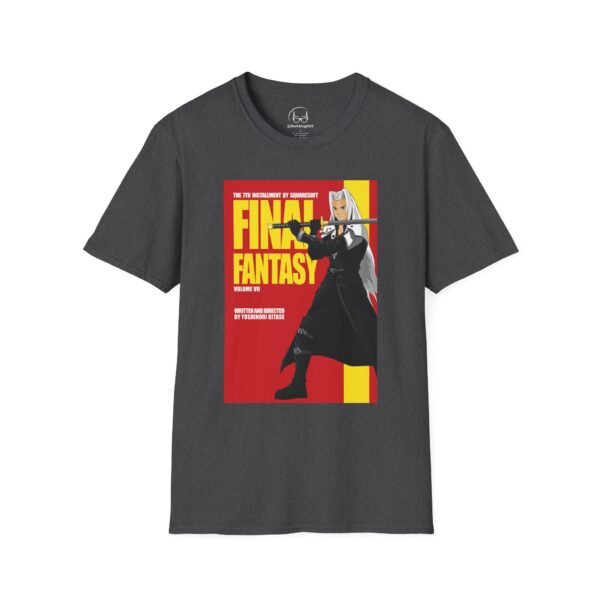 Final Fantasy VII × Kill Bill Vol 2 Movie Poster T-Shirt | Unisex Softstyle Shirt for FF7 & Tarantino Fans - Image 25