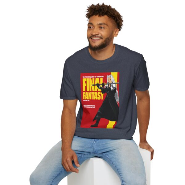 Final Fantasy VII × Kill Bill Vol 2 Movie Poster T-Shirt | Unisex Softstyle Shirt for FF7 & Tarantino Fans - Image 44