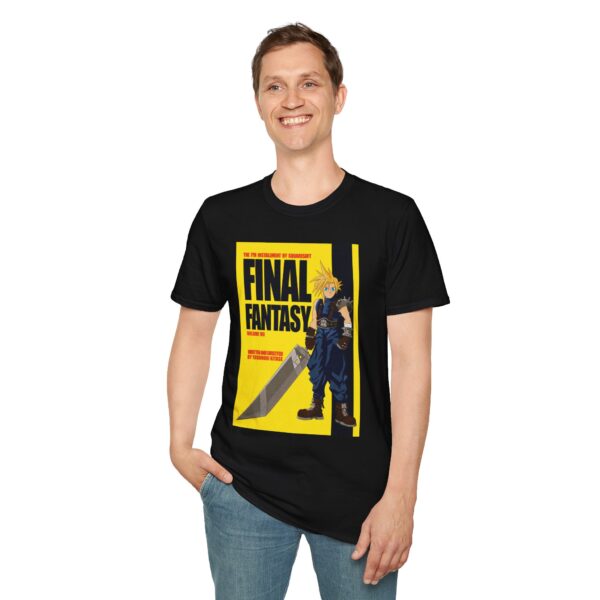 Final Fantasy VII × Kill Bill Vol 1 Movie Poster T-Shirt | Unisex Softstyle Shirt for FF7 & Tarantino Fans - Image 4