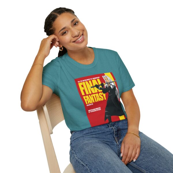 Final Fantasy VII × Kill Bill Vol 2 Movie Poster T-Shirt | Unisex Softstyle Shirt for FF7 & Tarantino Fans - Image 19