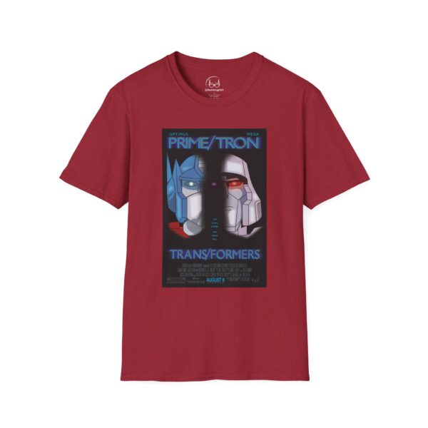 Face/Off × Transformers Movie Poster T‑Shirt | Unisex Softstyle Shirt for 90s Sci‑Fi & 80s Cartoon Fans - Image 53