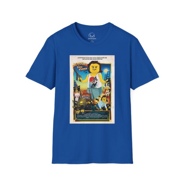 Big Trouble in Lego China Movie Poster T‑Shirt | Retro Movie Poster Mashup for Cult Classic & Lego Fans - Image 25