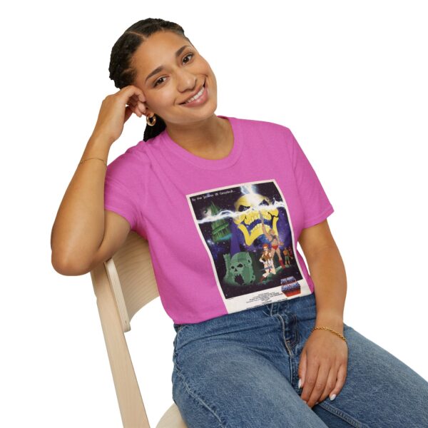 He‑Man x Star Wars Mashup Retro Poster Tee | Unisex Softstyle Graphic Shirt for Sci‑Fi & 80s Cartoon Fans - Image 47