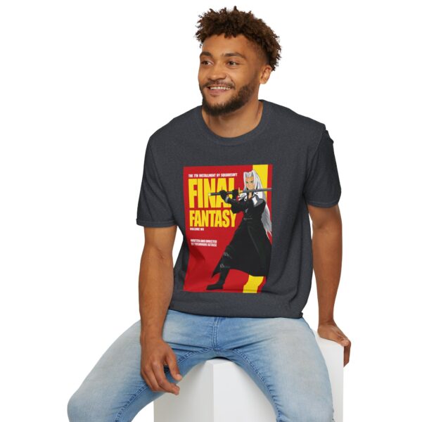 Final Fantasy VII × Kill Bill Vol 2 Movie Poster T-Shirt | Unisex Softstyle Shirt for FF7 & Tarantino Fans - Image 40