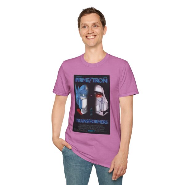 Face/Off × Transformers Movie Poster T‑Shirt | Unisex Softstyle Shirt for 90s Sci‑Fi & 80s Cartoon Fans - Image 42
