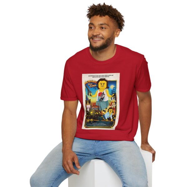 Big Trouble in Lego China Movie Poster T‑Shirt | Retro Movie Poster Mashup for Cult Classic & Lego Fans - Image 52
