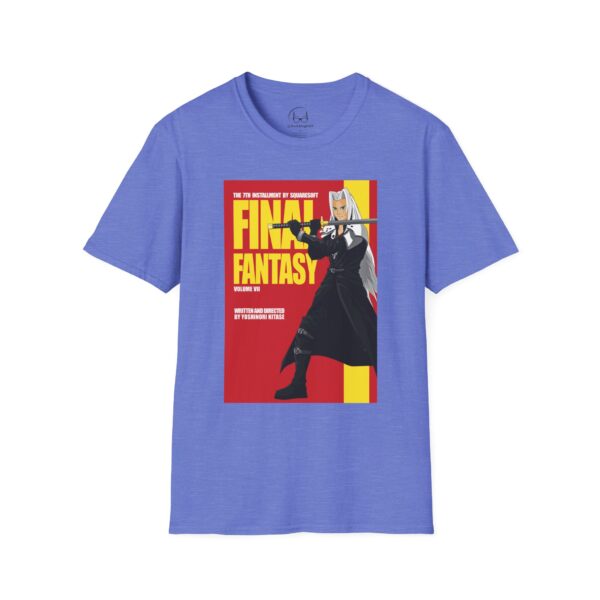 Final Fantasy VII × Kill Bill Vol 2 Movie Poster T-Shirt | Unisex Softstyle Shirt for FF7 & Tarantino Fans - Image 29