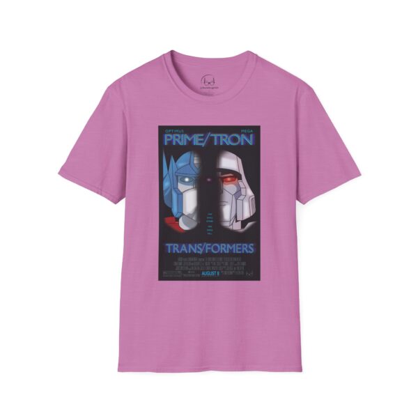 Face/Off × Transformers Movie Poster T‑Shirt | Unisex Softstyle Shirt for 90s Sci‑Fi & 80s Cartoon Fans - Image 41