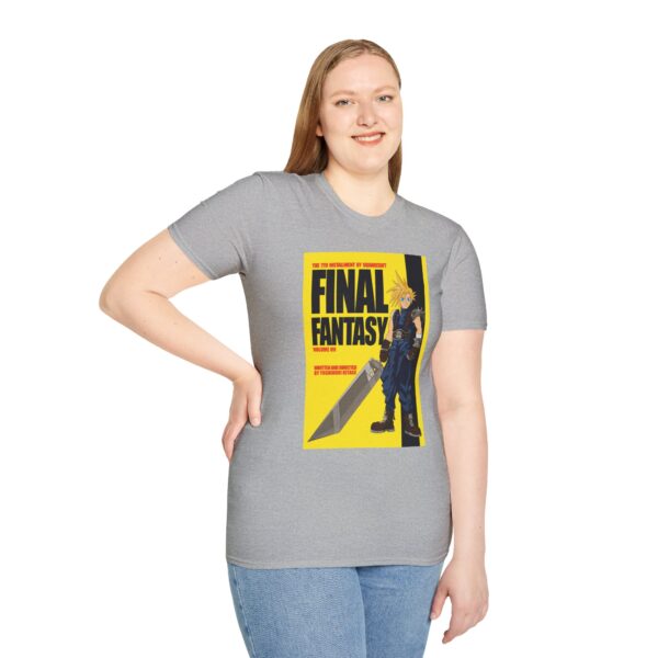 Final Fantasy VII × Kill Bill Vol 1 Movie Poster T-Shirt | Unisex Softstyle Shirt for FF7 & Tarantino Fans - Image 11