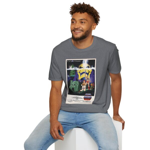 He‑Man x Star Wars Mashup Retro Poster Tee | Unisex Softstyle Graphic Shirt for Sci‑Fi & 80s Cartoon Fans - Image 36