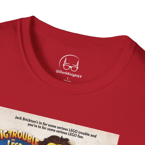 Big Trouble in Lego China Movie Poster T‑Shirt | Retro Movie Poster Mashup for Cult Classic & Lego Fans - Image 50