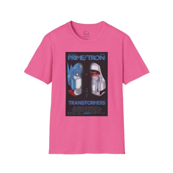 Face/Off × Transformers Movie Poster T‑Shirt | Unisex Softstyle Shirt for 90s Sci‑Fi & 80s Cartoon Fans - Image 45