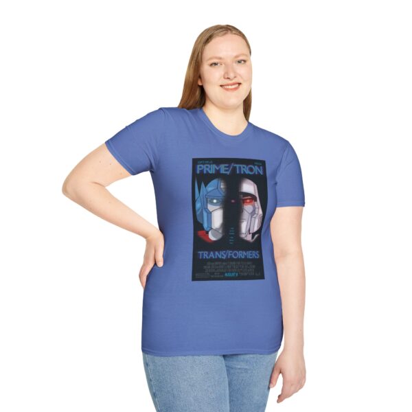 Face/Off × Transformers Movie Poster T‑Shirt | Unisex Softstyle Shirt for 90s Sci‑Fi & 80s Cartoon Fans - Image 23