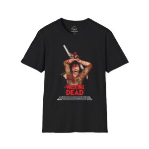 The Walking Dead x The Evil Dead Movie Poster T-Shirt | Unisex Softstyle Shirt for Horror & Zombie Apocalypse Fans