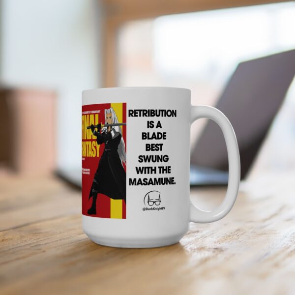 Final Fantasy VII × Kill Bill Ceramic Coffee Mug | Cloud Strife & Sephiroth Pop Culture Mashup Cup for Gamers & Movie Fans - Image 11