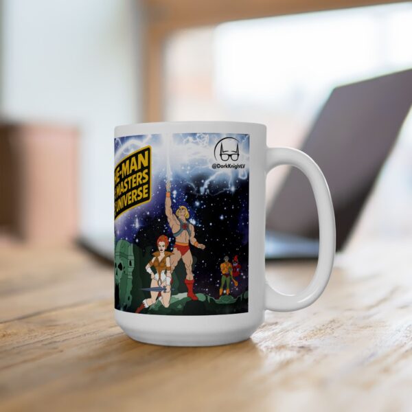 He-Man Coffee Mug – Star Wars Mashup | 11oz & 15oz Retro Sci-Fi Parody Design - Image 12