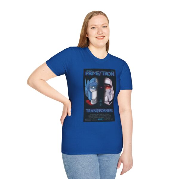 Face/Off × Transformers Movie Poster T‑Shirt | Unisex Softstyle Shirt for 90s Sci‑Fi & 80s Cartoon Fans - Image 31