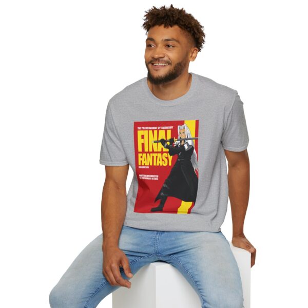 Final Fantasy VII × Kill Bill Vol 2 Movie Poster T-Shirt | Unisex Softstyle Shirt for FF7 & Tarantino Fans - Image 12