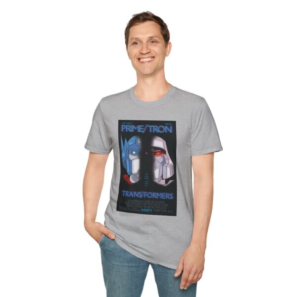Face/Off × Transformers Movie Poster T‑Shirt | Unisex Softstyle Shirt for 90s Sci‑Fi & 80s Cartoon Fans - Image 10