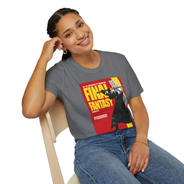 Final Fantasy VII × Kill Bill Vol 2 Movie Poster T-Shirt | Unisex Softstyle Shirt for FF7 & Tarantino Fans - Image 15