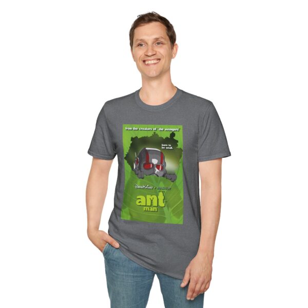Ant-Man x A Bug’s Life Movie Poster T-Shirt (Parody Mashup) | Unisex Softstyle Shirt for Marvel & Pixar Fans - Image 15