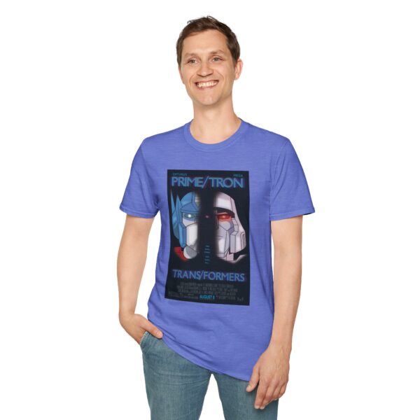 Face/Off × Transformers Movie Poster T‑Shirt | Unisex Softstyle Shirt for 90s Sci‑Fi & 80s Cartoon Fans - Image 26