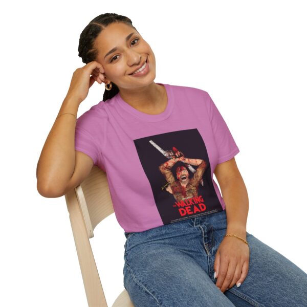 The Walking Dead x The Evil Dead Movie Poster T-Shirt | Unisex Softstyle Shirt for Horror & Zombie Apocalypse Fans - Image 48