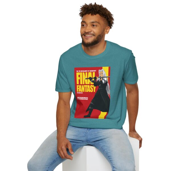 Final Fantasy VII × Kill Bill Vol 2 Movie Poster T-Shirt | Unisex Softstyle Shirt for FF7 & Tarantino Fans - Image 20