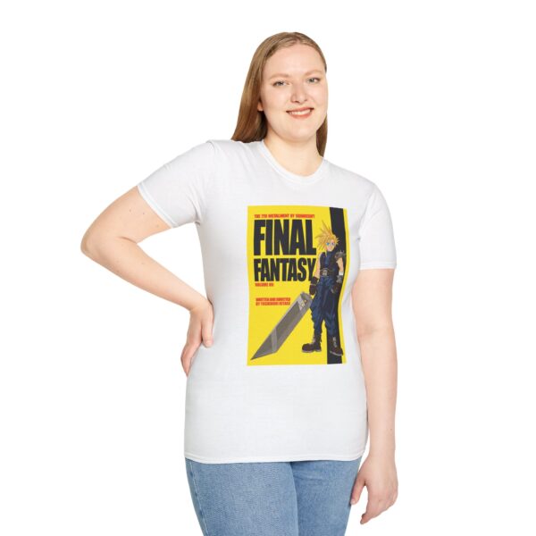 Final Fantasy VII × Kill Bill Vol 1 Movie Poster T-Shirt | Unisex Softstyle Shirt for FF7 & Tarantino Fans - Image 7